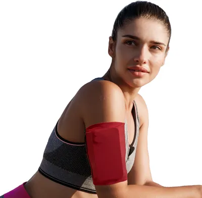 Produktbild von MMOBIEL Handytasche Joggen Dehnbar - Größe M - 20 bis 30cm Armumfang - Dunkelrot