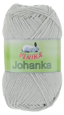 10 x 50g Strickgarn Johanka Strick-Wolle Handstrickgarn Sommergarn hellgrau