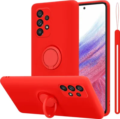 Immagine prodotto di Cadorabo custodia per Samsung Galaxy A53 5G custodia protettiva in rosso custodia per cellulare TPU custodia cover