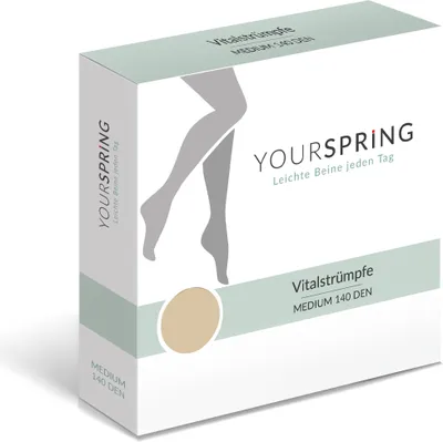 Produktbild von Yourspring medium transparent 140den AD 38/39 nuss 2 St