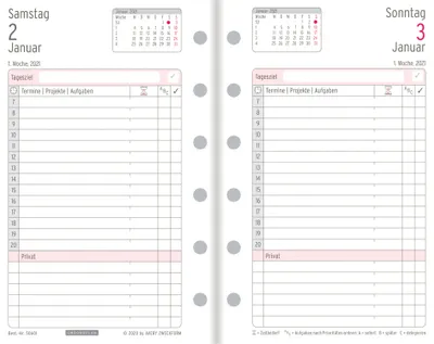 Produktbild von CHRONOPLAN Tagesplan 2022 1 Tage/1 Seite Mini 79 x 125 mm