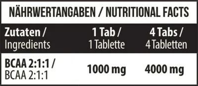 Produktbild von BCAA 1000 mg 90 Tabs