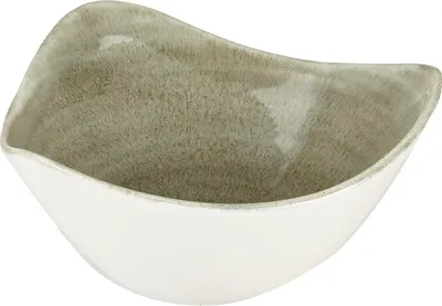 Produktbild von CHURCHILL Stonecast Burnished Green Teller tief, triangle, ø: 185 mm