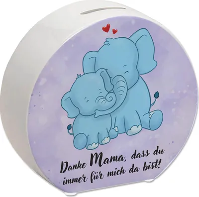 Produktbild von Danke Mama, dass du für mich da bist Spardose mit Elefant