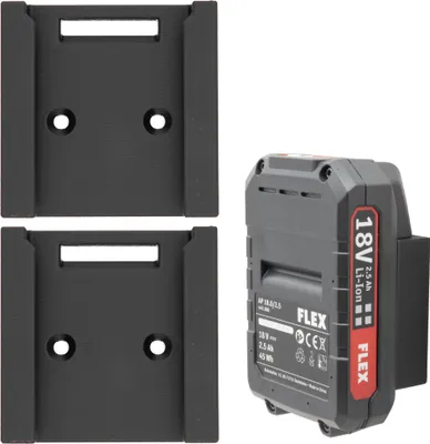 Produktbild von 2x Akkuhalter für FLEX Akku Wandhalter Akkuwandhalter Wandhalterung Halter Flex 18V