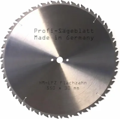 Produktbild von HM Sägeblatt 550 x 30mm Z= 36 LFZ Flach-Zahn Hartmetall Widea Ersatzsägeblatt Kreissägeblatt für Tischkreissäge Wippsäge und Brennholzsäge für alle Natur-, Massiv-, Hart- und Brennhölzer