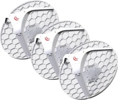Obrázok produktu pre Vonkajšia jednotka Mikrotik RB LHG 5 24,5 dBi, 802.11an, ROS L3, PoE, zdroj, 3-pack
