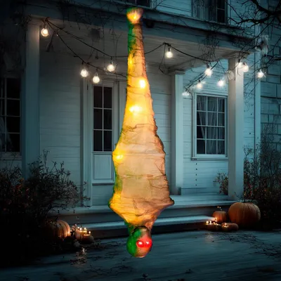 Immagine prodotto di Decorazione di Halloween - cadavere bozzolo illuminato da 120 cm per interni ed esterni con Halloween