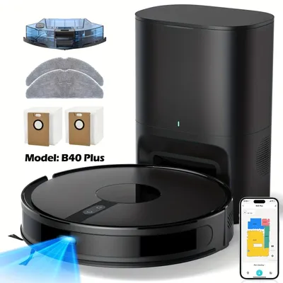 Produktbild von Saugroboter B40 PLUS - Saugroboter - Saugroboter mit Wischfunktion - Intelligenter Staubsauger