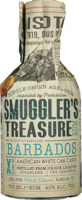 Produktbild von Smuggler's Treasure BARBADOS Single Origin Aged Rum 40% Vol. 0,7l