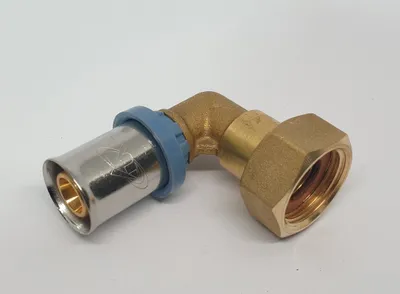 Obrázok produktu pre Multivrstvové potrubie, spojka, koleno 90°, 16x2 - 2/4 palca