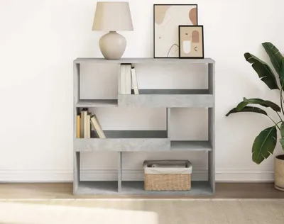 Immagine prodotto di Maison Exclusive - Libreria/divisorio grigio cemento 100x33x94,5 cm