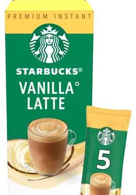 Obrázek produktu pro Instantní tyčinky Starbucks Vanilla Latte 108 g – krémová vanilková příchuť, praktické na cesty