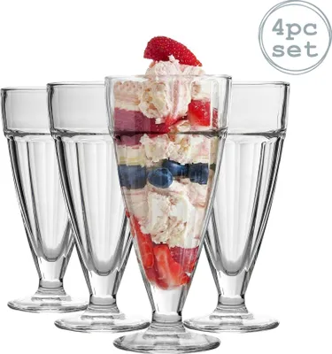 Produktbild von Dessertgläser für Knickerbocker Glory / Eisbecher - 350 ml - 4er-Set - Geschenkverpackung