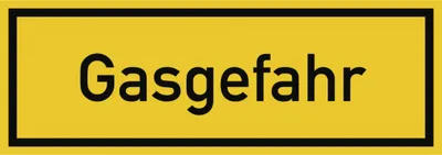 Produktbild von Dreifke® Gasgefahr, Textschild, Kunststoff, 210x74 mm