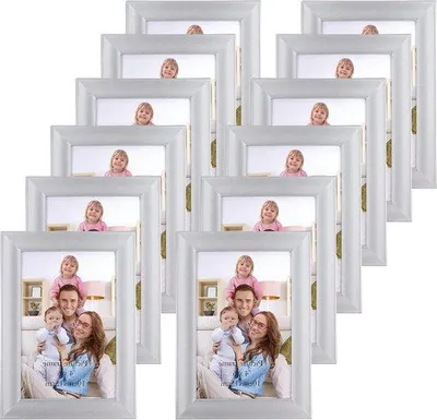 Obrázok produktu pre Strieborné fotorámiky 10 x 15 cm, sada na koláž z plexiskla