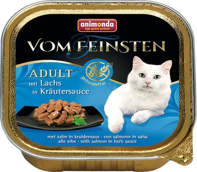 Produktbild von animonda Vom Feinsten MIT LACHS IN KRÄUTERSAUCE, Adult, Lachs, 100 g