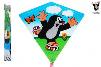 Produktbild von TEDDIES Fliegender Drache Maulwurf auf Schlittschuhen 68x73cm