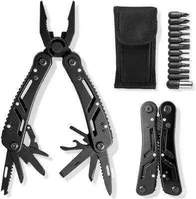 Imagen del producto de Multitool de 23 funciones, acero inoxidable, alicates multifuncionales, ideal para actividades al aire libre