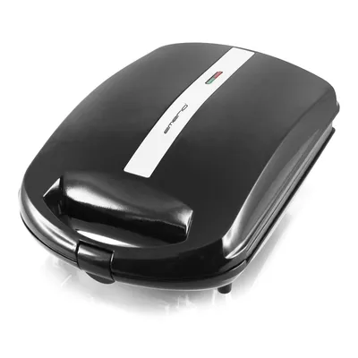 Produktbild von Emerio Sandwichmaker XXL – für 4 Sandwiches – PFAS-frei – 1300 W – großes Grill-/Backflächenformat – Edelstahl – ST-111153.4 – Schwarz