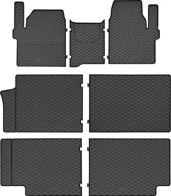 Produktbild von Passgenaue Gummifußmatten von Z4L passend für VW T7 Caravelle 8/9 Sitzer ab 2025-