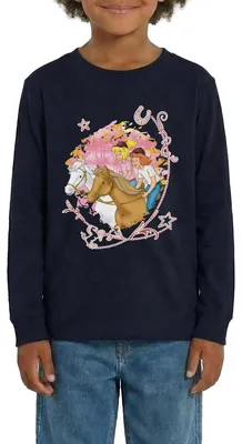 Produktbild von Spreadshirt Bibi Und Tina Wettreiten Im Wald Teenager Premium Langarmshirt, 158/164 (12 Jahre), Navy