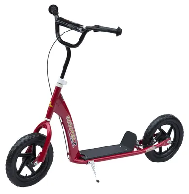 Immagine prodotto di HOMCOM Monopattino per Bambini 5-12 Anni con Freno Posteriore e Manubrio Regolabile, 120x52x80-88 cm, Rosso