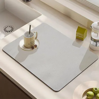 Image de Tapis antidérapant pour plan de travail, 30 x 40 cm, séchage rapide, antidérapant