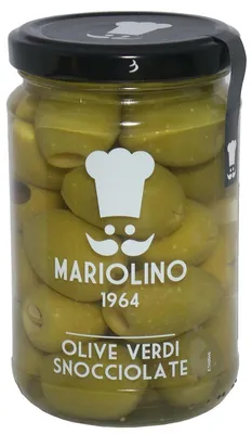 Produktbild von Grüne Oliven entkernt 314 ml. - Mariolino
