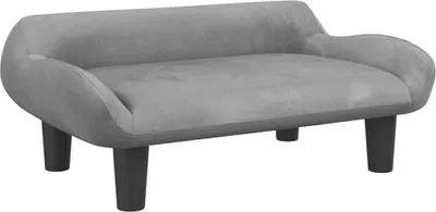 Obrázek produktu pro vidaXL Pelíšek pro psy světle šedý 70x40x24 cm sametový