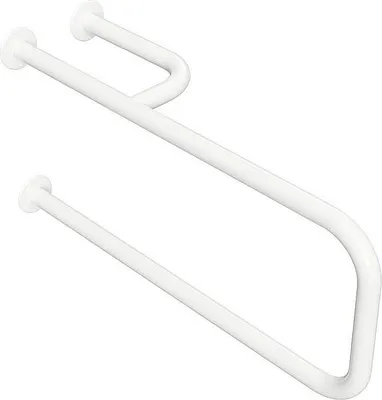 Zdjęcie produktu dla BELP Uchwyt podtrzymujący, prawy, żelazny, biały, 230 x 375 x 776 mm, nośność 120 kg, do łazienki i toalety >> do wiercenia