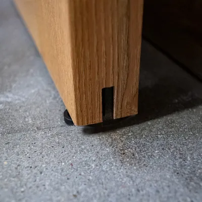 Produktbild von Holzschiebetür Scheunentor Oak verschiedene Größen offene Laufschiene schwarz 35mm -  900x2150mm