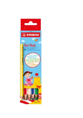 Produktbild von Dreikant-Buntstift - STABILO Trio dick - 6er Pack - mit 6 verschiedenen Farben