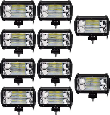 Obrázek produktu pro Greenmigo 10X 72W LED pracovní světlo auto světlomet 12V 24V LED pomocný světlomet 6000K offroad reflektor pracovní světlo IP67 vodotěsné pro SUV, nákladní auto, traktor