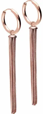 Produktbild von Chirurgenstahl Ohrclicker Creolen QUASTE RoséGold Innendurchmesser: 12mm + Designstärke: 1,6mm