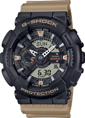 A close-up studio shot of a Casio G-Shock watch.