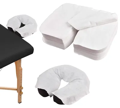 Image de Coussinets de protection pour table de massage, 200 pièces, couleur blanche, pour appui-tête