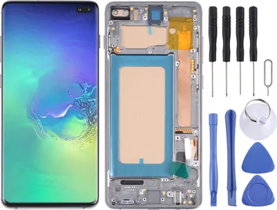 Produktbild von Pro Samsung Galaxy S10+ Plus SM-G975 Displej Full TFT LCD s rámečkem černá jednotka dotyková náhradní díl oprava (bez otisku prstu)