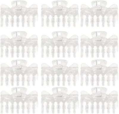 Obrázek produktu pro Sada 12 polstrovaných sponek do vlasů – průhledné – pevné uchycení – elegantní design – bezpečné a pohodlné – vhodné pro většinu účesů – sponka do vlasů