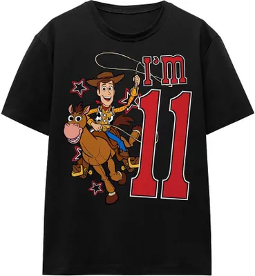 Image de Toy Story - "I'm 11" T-shirt Homme/Femme Unie - Anniversaire TV17328 (XL) (Noir)