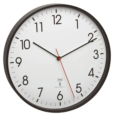 Obrázek produktu pro TFA-Dostmann 60.3537.01, Zeď, Hodiny, Kulatý, Černá, Kov, Sklo