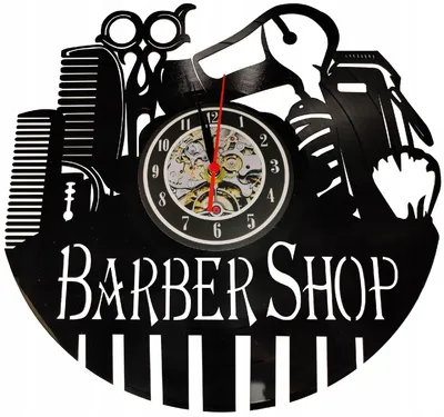 Produktbild von Wanduhr Barber Friseur Dekoration
