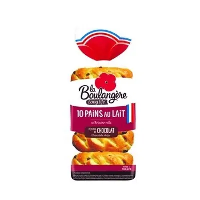 Zdjęcie produktu dla 10 bułeczek mlecznych z kawałkami czekolady La Boulangere 350g