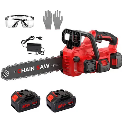 Produktbild von 16 Zoll Elektrische Kettensäge, Kabellos Batteriebetriebene Handsäge für Holz Bäume Trimmen, Werkzeuge für Haushalt und Garten, Kettensäge Geschenk