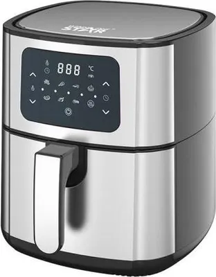 Image de WinningStar Airfryer - Friteuse à air chaud - 5,5 litres - cuisson sans huile - 1400 Watt - écran tactile - 8 programmes - boîtier en acier inoxydable - minuteur et contrôle de la température - 1 pièce (DA00454) [DA00454]