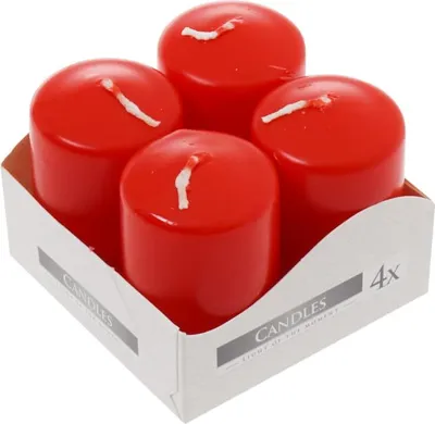 Obrázok produktu pre Červená votivná sviečka 6 cm