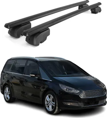 Produktbild von Dachträger Gepäckträger für Ford Galaxy III SW 2015-2023 ABE Alu Schwarz 2x
