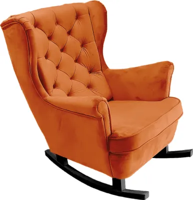 Produktbild von DomoHome Relaxsessel Armlehnensessel Armlehnen Fernsehsessel Loungesessel Polstersessel Couchsessel Armsessel Chair Wohnzimmersessel Ohrensessel | 102x81x95cm | Orange_29825