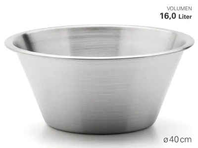 Zdjęcie produktu dla Weis 25340 Miska kuchenna ze stali nierdzewnej Miska 40 cm 16 litrów