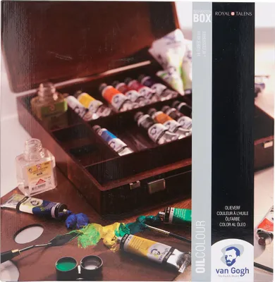 Zdjęcie produktu dla Royal Talens 2840100 ROYAL TALENS Van Gogh Wooden Case Set Oil Colour Inspiration
